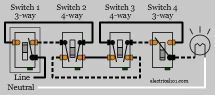 4-Way Light Switch Wiring Diagram 2