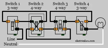 4-Way Light Switch Wiring Diagram 3